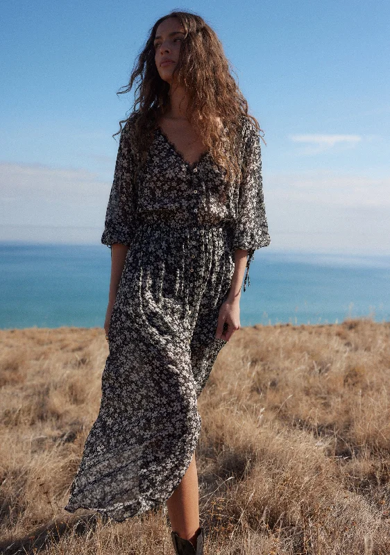 Midi dresses with button - down skirts for a unique and functional design Serena Midi Dress