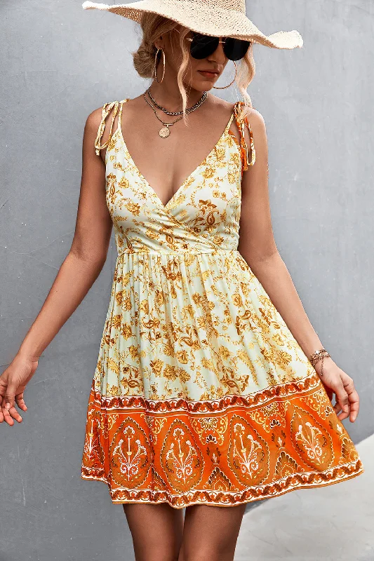 Mini dresses with asymmetric hems for a fashion - forward look Fresh Start Metallic Ruffle Babydoll Dress