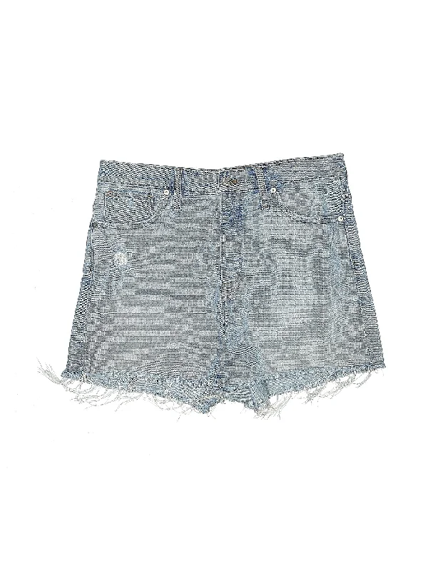 High-Rise Denim Shorts in Medium Wash