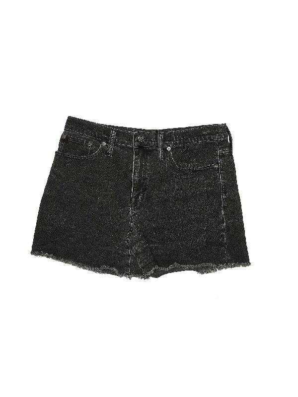 Women's Satin - Finish Shorts in Burgundy for a Luxurious and Stylish Nighttime LookLow-Rise Denim Shorts in Dark Wash