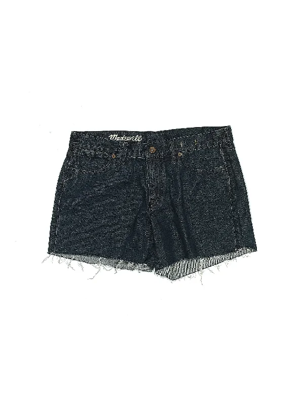 Women's Printed Floral Linen Shorts in Pastel Colors for a Summer Beach OutfitMid-Rise Denim Shorts in Dark Wash