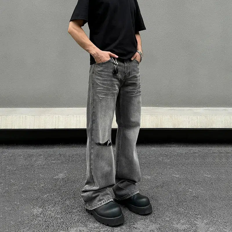 Jeggings women jeans combining the comfort of leggings and style of jeansWashed Smoke Gray Ripped Jeans