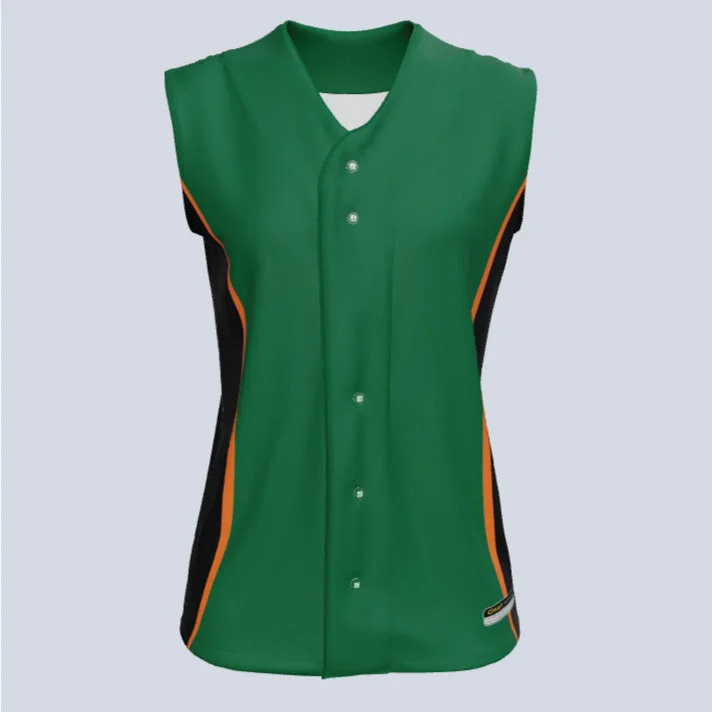 Women's jersey for tennis matchesLadies Sapphire Full Button Sleeveless Custom Softball Jersey Women's jersey for tennis matchesLadies Sapphire Full Button Sleeveless Custom Softball Jersey