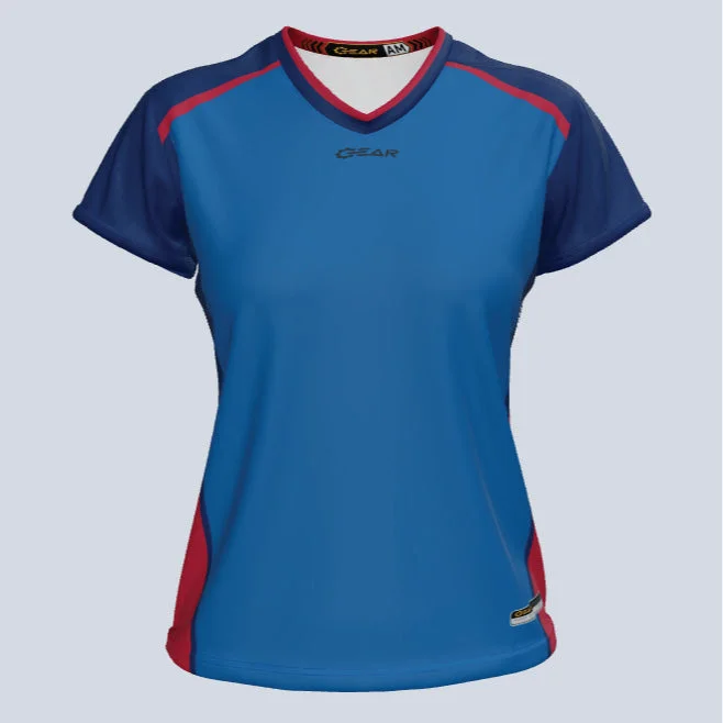 Women's jersey with moisture - wicking fabric for sportsLadies Bombshell Cap Sleeve Jersey Women's jersey with moisture - wicking fabric for sportsLadies Bombshell Cap Sleeve Jersey
