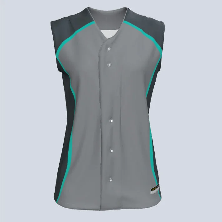 Women's jersey for aerobics classesLadies Diamond Full Button Sleeveless Custom Softball Jersey Women's jersey for aerobics classesLadies Diamond Full Button Sleeveless Custom Softball Jersey
