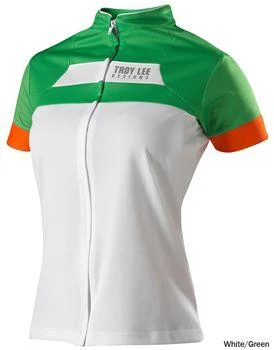 Full - length women's jersey for extra coverageTroy Lee Designs Ace Jersey - Womens - White-Green Full - length women's jersey for extra coverageTroy Lee Designs Ace Jersey - Womens - White-Green