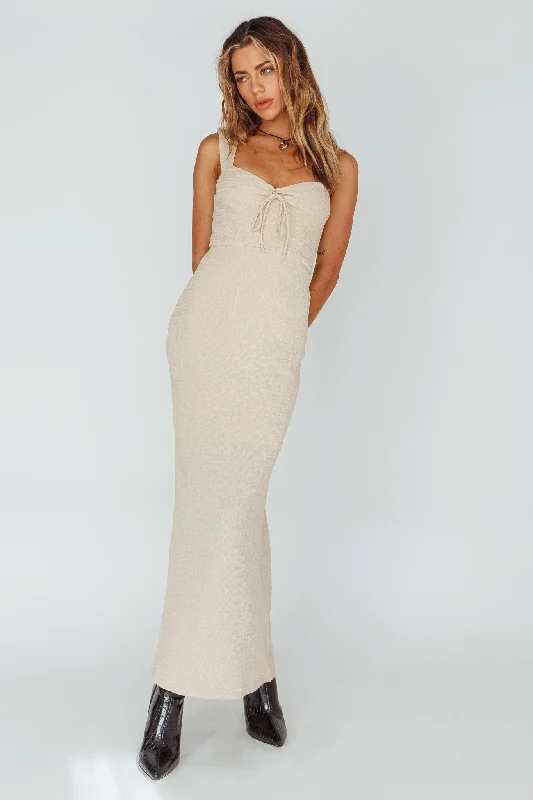 Sleeveless Women Dress in Bright Colors for Summer PartiesCarinn Tied Bust Maxi Dress Clay Sleeveless Women Dress in Bright Colors for Summer PartiesCarinn Tied Bust Maxi Dress Clay