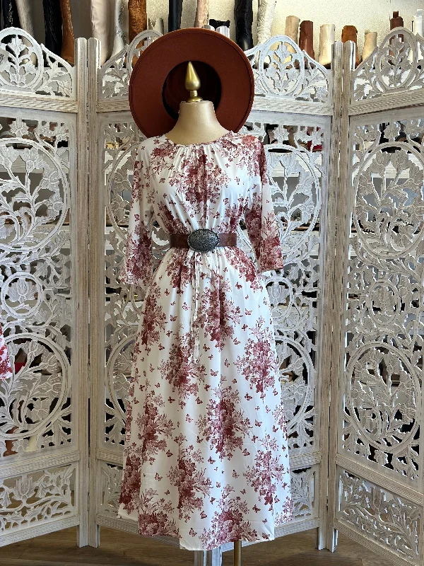 Plus Size Women Dress with a Flattering A - Line Cut for Comfort and StyleLong Sleeve Pattern Maxi Dress- Slightly Stretchy Plus Size Women Dress with a Flattering A - Line Cut for Comfort and StyleLong Sleeve Pattern Maxi Dress- Slightly Stretchy