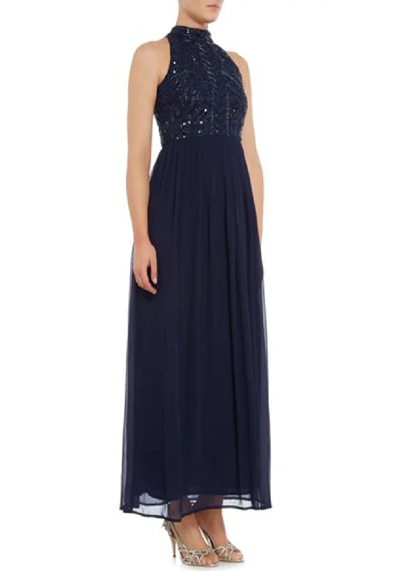 Little Black Women Dress with Sequins for a Glamorous Night OutNavy Embellished Maxi Dress Little Black Women Dress with Sequins for a Glamorous Night OutNavy Embellished Maxi Dress