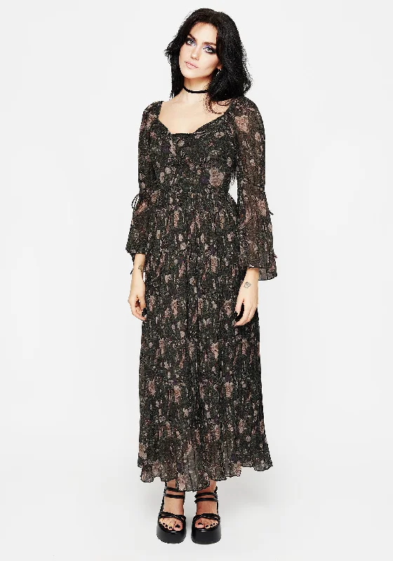 Ruffled Women Dress with Multiple Layers for a Playful and Girly StyleOphelia Pleated Chiffon Maxi Dress Ruffled Women Dress with Multiple Layers for a Playful and Girly StyleOphelia Pleated Chiffon Maxi Dress