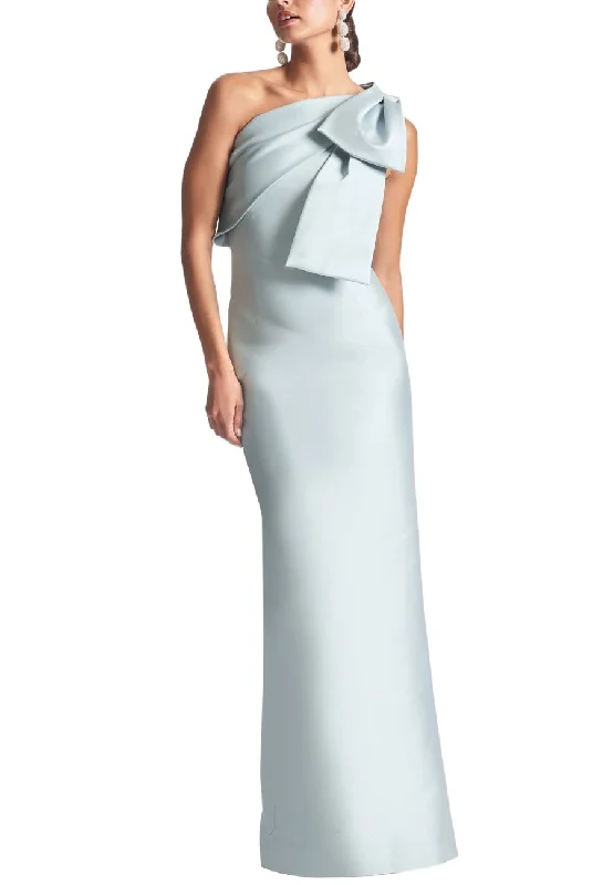 Silvery Blue Bonnie One Shoulder Gown