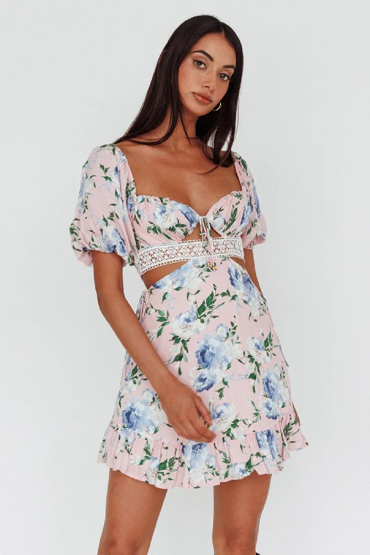 Ruffled Women Dress with Multiple Layers for a Playful and Girly StyleSweet Romance Cut-Out Mini Dress Pink Ruffled Women Dress with Multiple Layers for a Playful and Girly StyleSweet Romance Cut-Out Mini Dress Pink