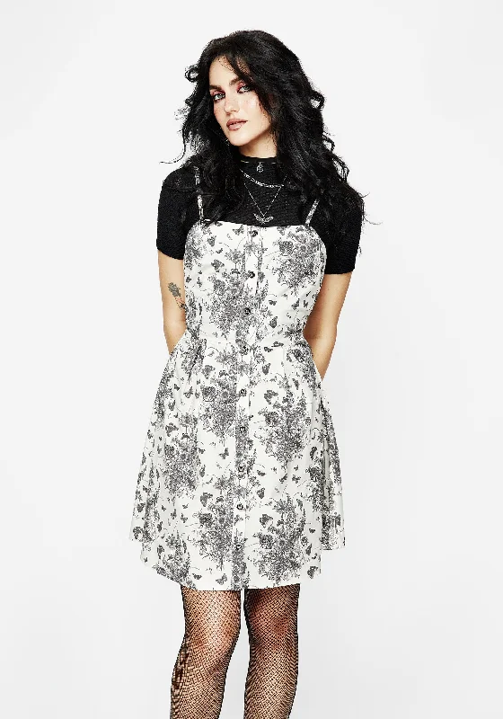 Long - Sleeve Women Dress in Velvet for a Luxurious Winter LookThalia Mini Apron Dress - Cream Long - Sleeve Women Dress in Velvet for a Luxurious Winter LookThalia Mini Apron Dress - Cream