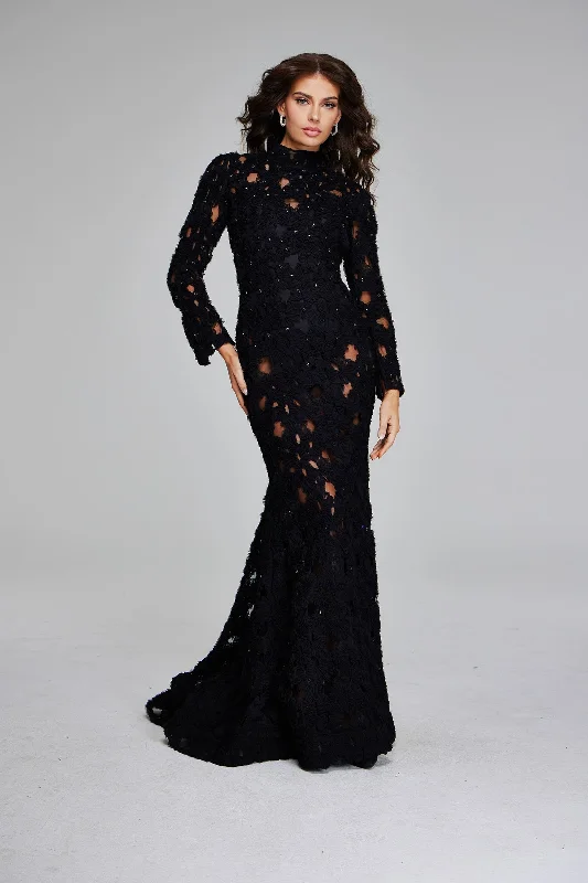 Long - Sleeve Women Dress in Velvet for a Luxurious Winter Look Long - Sleeve Women Dress in Velvet for a Luxurious Winter Look Jovani 40743 Long - Sleeve Women Dress in Velvet for a Luxurious Winter Look Long - Sleeve Women Dress in Velvet for a Luxurious Winter Look Jovani 40743