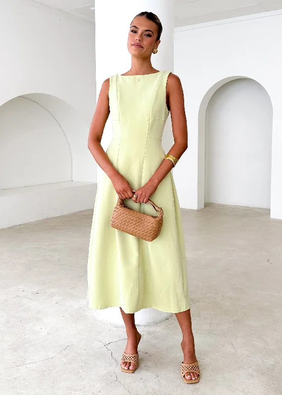 Midi dresses with halter necks for a stylish and comfortable optionBeckham Midi Dress - Lime Midi dresses with halter necks for a stylish and comfortable optionBeckham Midi Dress - Lime