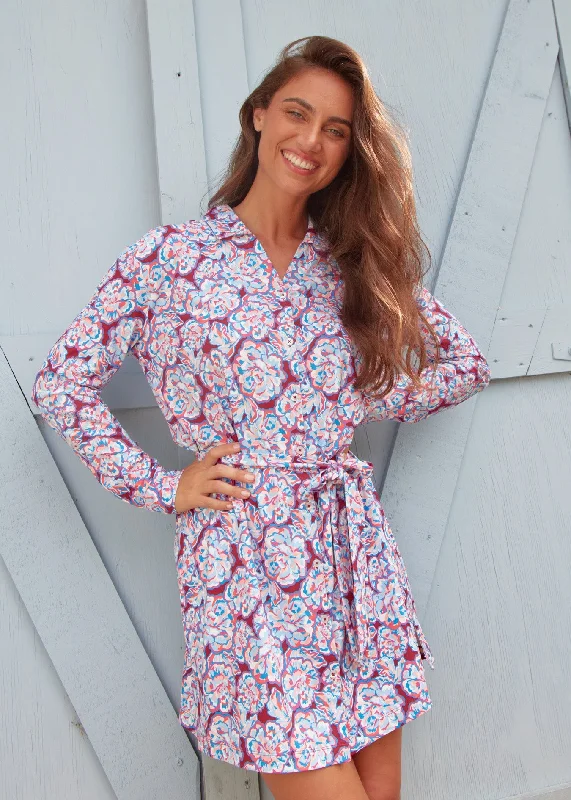 Midi dresses with geometric cutouts for a contemporary and edgy lookCamden Peony Button Down Shirt Dress