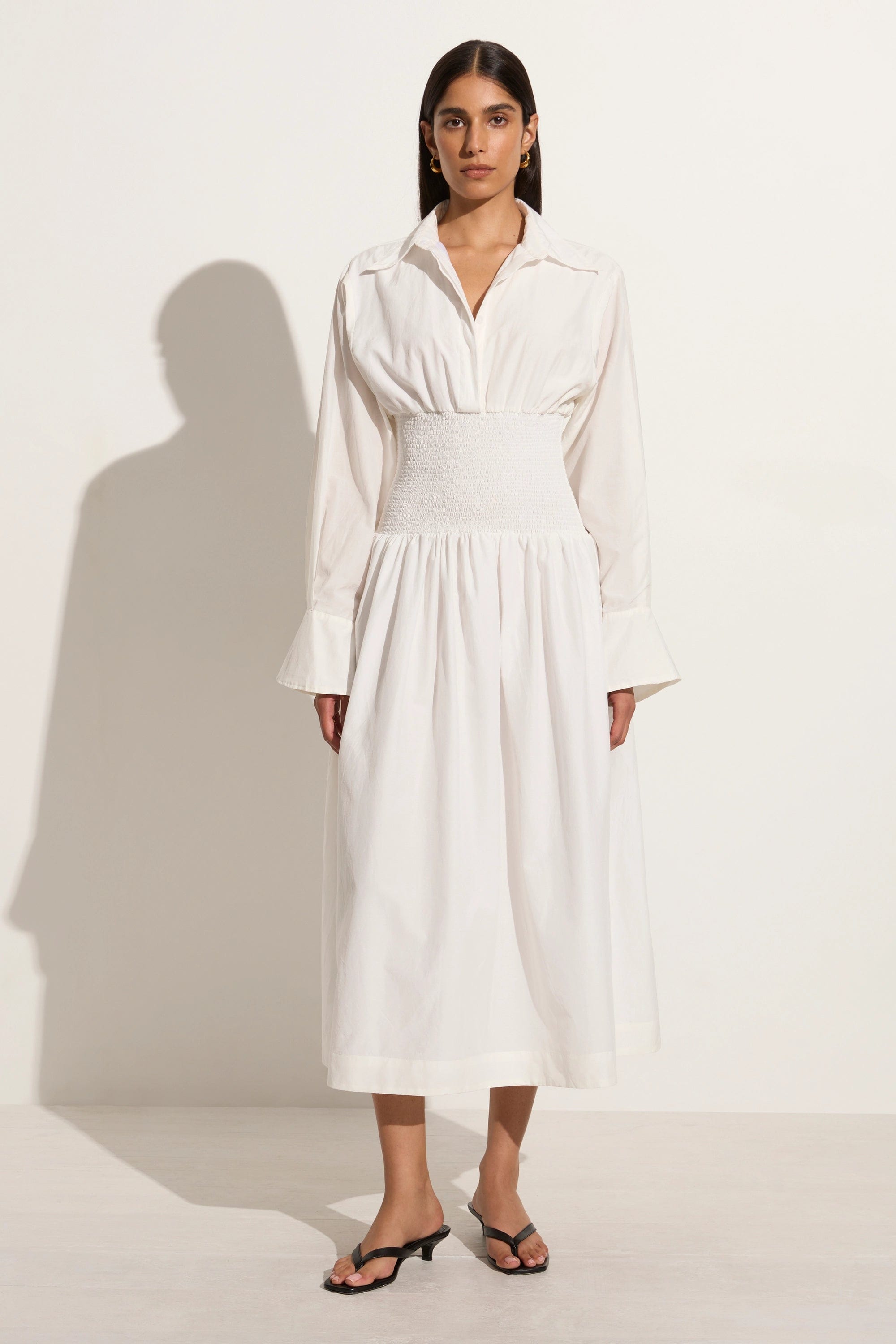 Cervo Midi Dress White