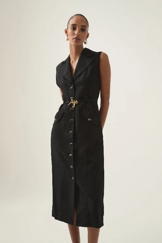 Midi dresses with pleated skirts for a timeless and elegant appealDesiree Utility Shirt Dress