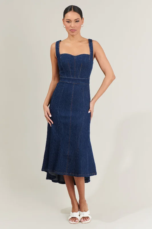 Sheath midi dresses with beaded embellishments for a formal occasionGabriella Denim Midi Dress Sheath midi dresses with beaded embellishments for a formal occasionGabriella Denim Midi Dress