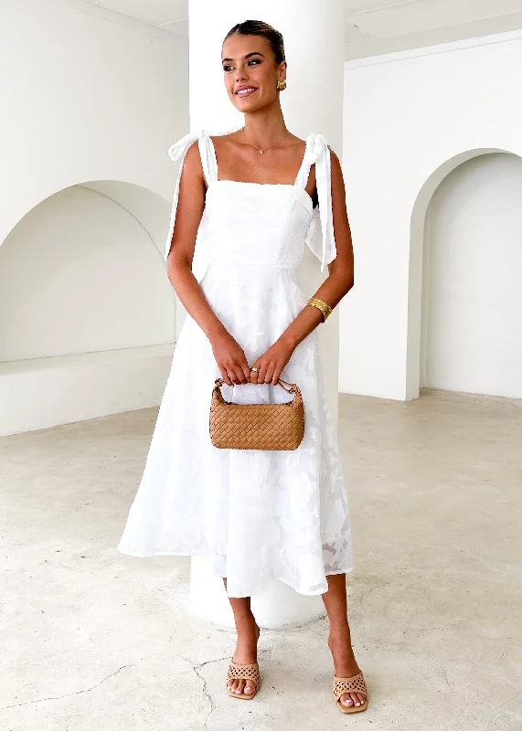 Midi dresses with polka dot prints for a playful summer outfitKazane Midi Dress - Off White Midi dresses with polka dot prints for a playful summer outfitKazane Midi Dress - Off White