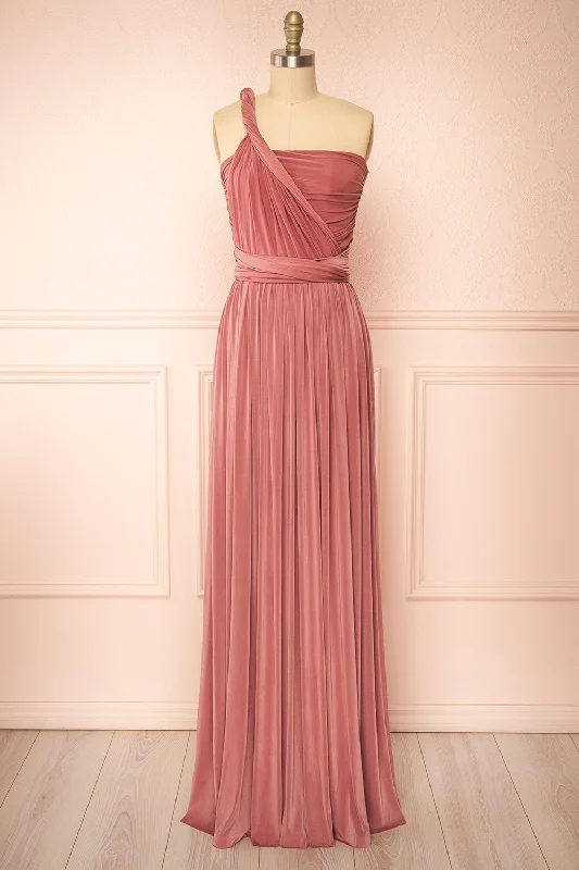 Midi dresses with fringe details for a fun and energetic styleKilda Pink | Convertible Maxi Dress