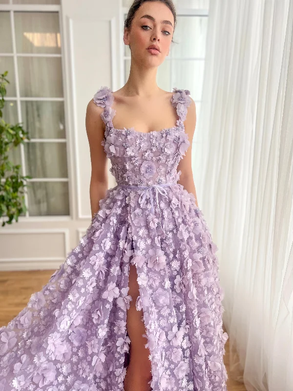 High - low midi dresses with geometric patterns for a modern partyLavender Petal Princess Gown High - low midi dresses with geometric patterns for a modern partyLavender Petal Princess Gown