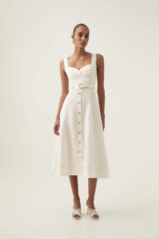 Midi dresses with empire waists for a flattering maternity optionPrimary Belted Midi Dress