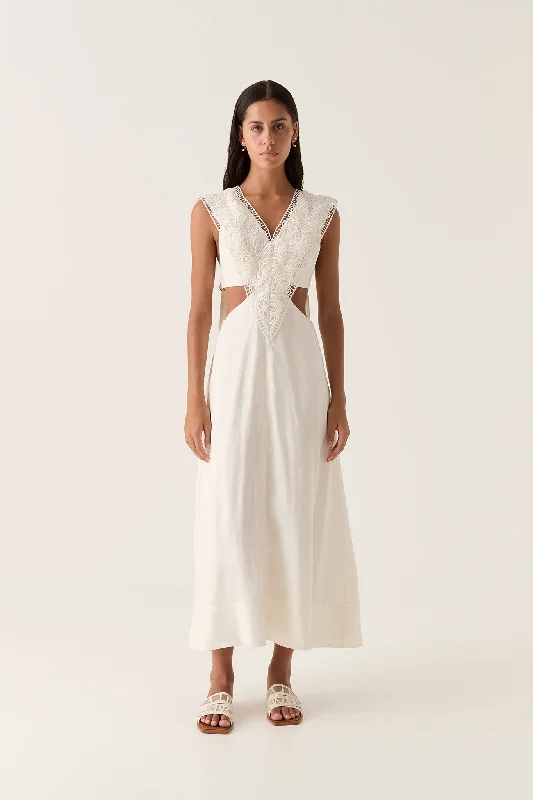 Sheath midi dresses with beaded embellishments for a formal occasionSpirit Belted Midi Dress