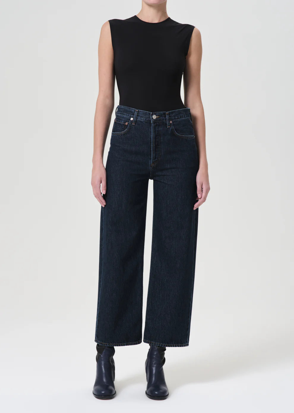 Patchwork Denim Top with a Unique and Artistic AppealAgolde - Ren High Rise Wide Leg