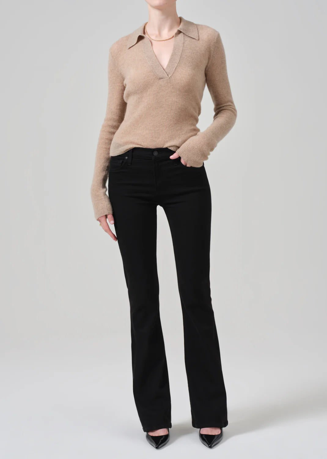 Embroidered Denim Top with Intricate PatternsCitizens of Humanity - Lilah High Rise Bootcut 32.5 in