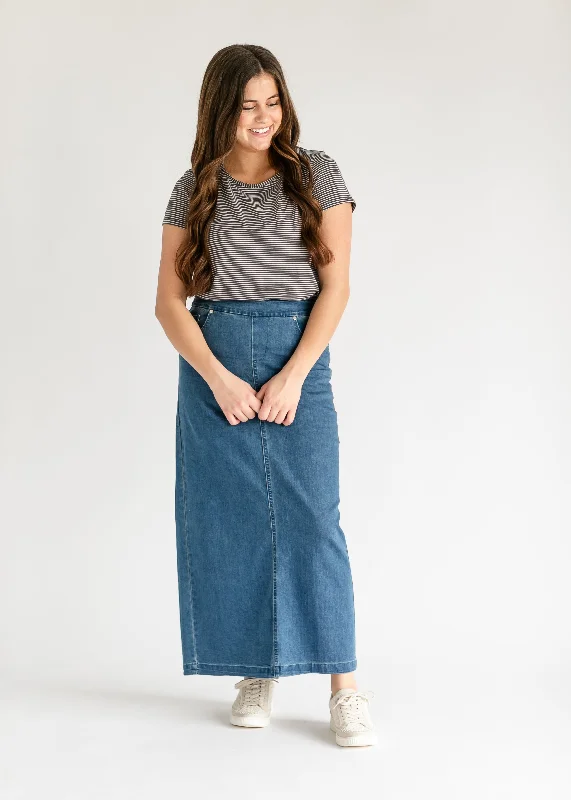 Donna Medium Wash Maxi Skirt