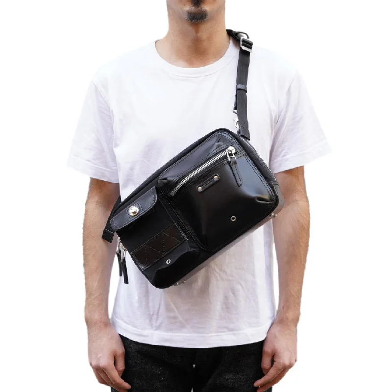 Cropped Denim Top to Pair with High - Waisted BottomsMaster-piece "Absolute" Shoulder Bag