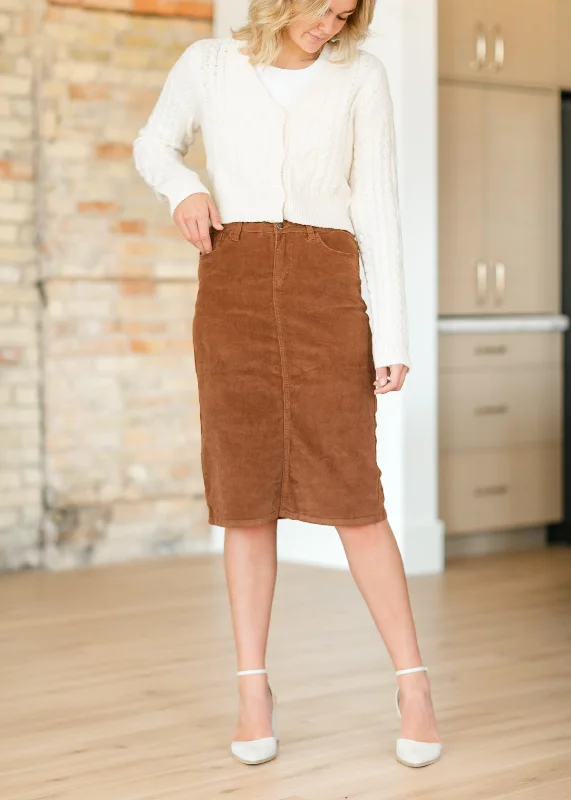 Remi Corduroy Midi Skirt