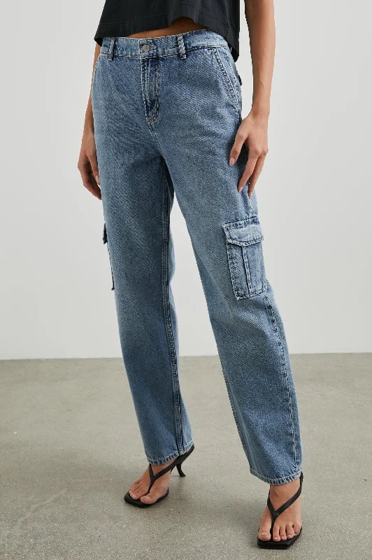 Ripped Denim Top for a Rebellious Fashion StatementSPEEDWAY CARGO PANT - BREEZY BLUE Ripped Denim Top for a Rebellious Fashion StatementSPEEDWAY CARGO PANT - BREEZY BLUE