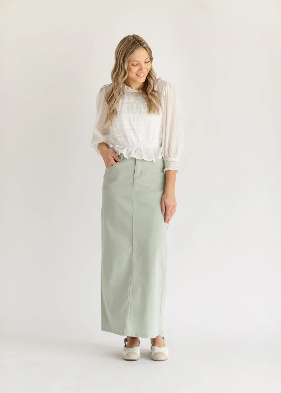 Stella Sage Denim Maxi Skirt - FINAL SALE