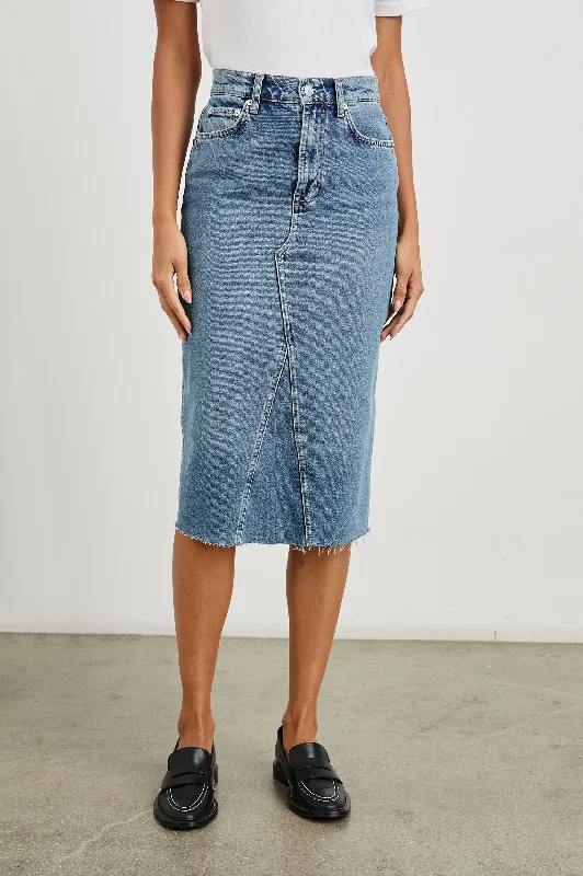 Denim Top for a Music Festival with a Rock - n - Roll VibeHIGHLAND SKIRT - VINTAGE SAPPHIRE Denim Top for a Music Festival with a Rock - n - Roll VibeHIGHLAND SKIRT - VINTAGE SAPPHIRE