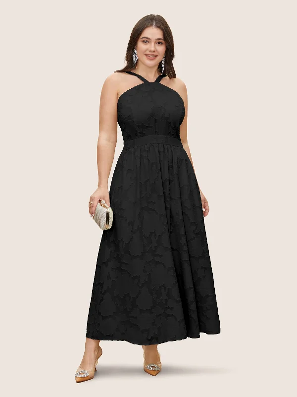Floral print maxi dresses for summer garden partiesAbstract Textured Shirred Pocket Dress