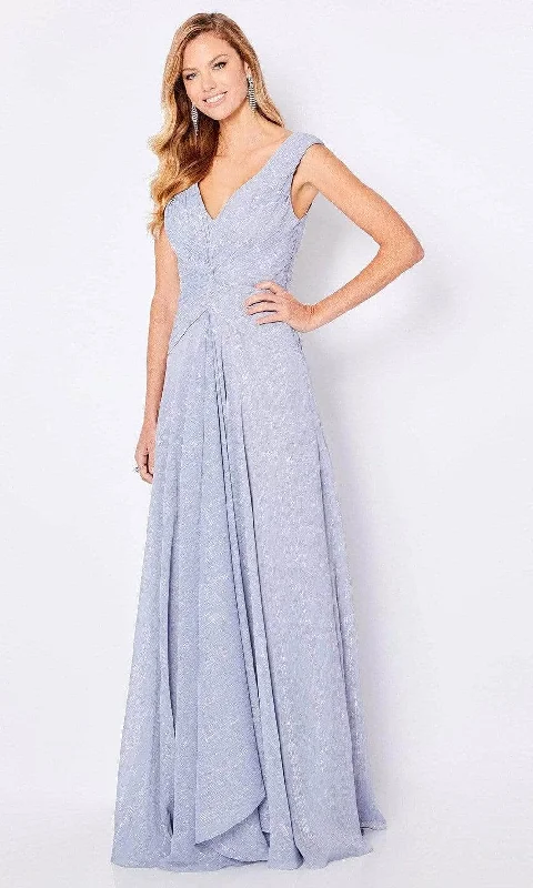 Animal - print wedding guest dresses in subtle colors for a bold statementCameron Blake 221694 - Cap Sleeve Knotted Formal Dress