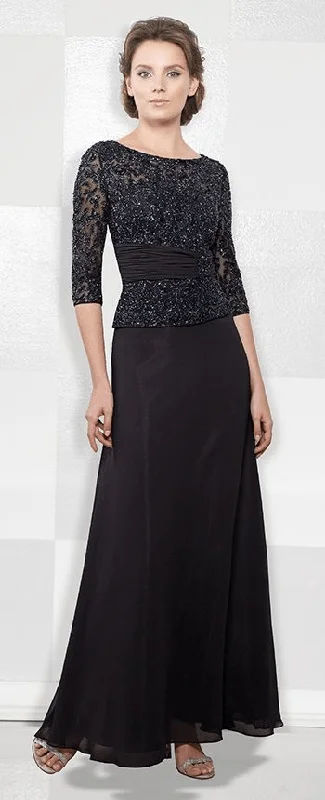 Wedding guest dresses with ruched bodices and spaghetti strapsMon Cheri - 114657SL Evening Dress