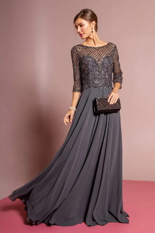 Polka - dot - printed wedding guest dresses with short sleevesGLS by Gloria - GL2686 Sequined Illusion Bateau A-Line Dress Polka - dot - printed wedding guest dresses with short sleevesGLS by Gloria - GL2686 Sequined Illusion Bateau A-Line Dress