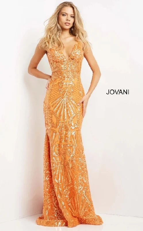 Animal - print wedding guest dresses in subtle colors for a bold statementJovani 07276 Sleeveless Long Prom Gown