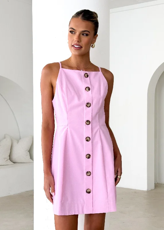 Mini dresses with pleated skirts for a classic lookLaia Dress - Pink
