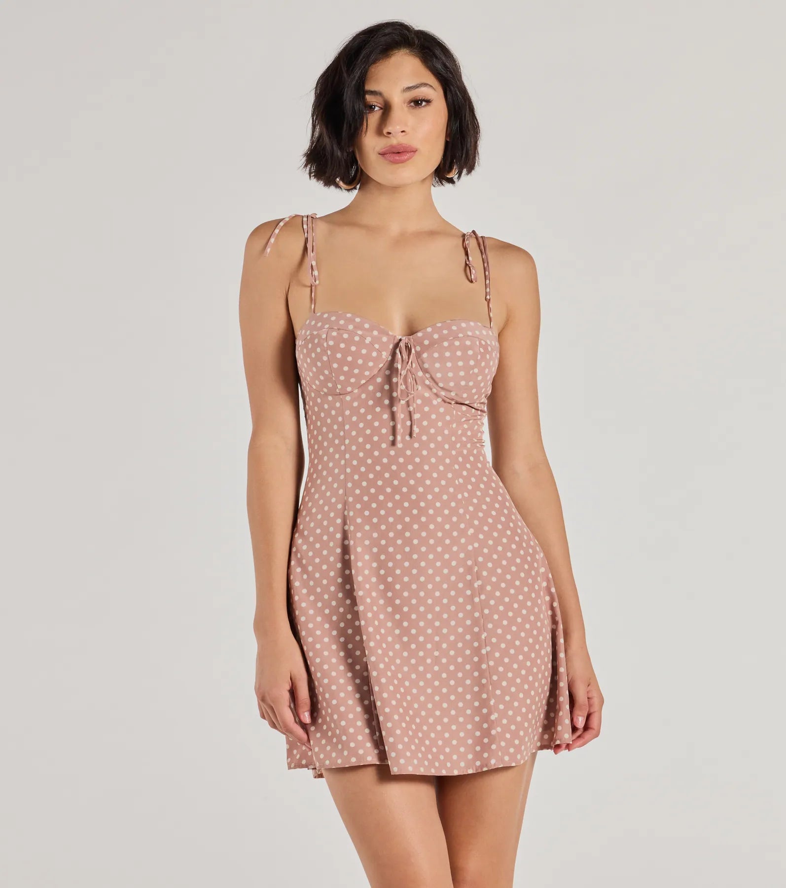 Animal print mini dresses for a bold statementPerfectly Poised Sweetheart Polka Dot A-Line Dress