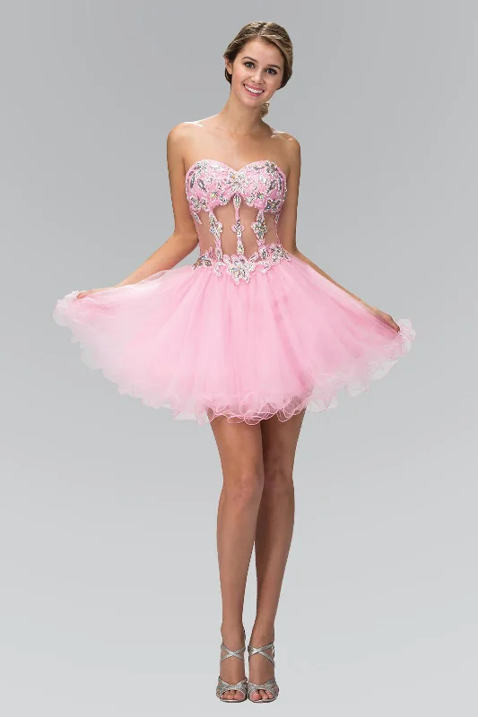 Lace - and - tulle wedding guest dresses with sweetheart necklinesSexy Sweetheart Short Prom Dress