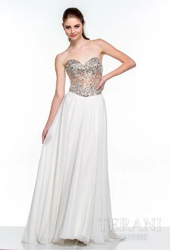Wedding guest dresses with cut - out details and midi lengthsTerani Couture 151P0036A Prom Long Formal Dress