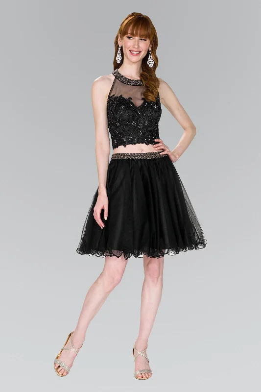 Wedding guest dresses with belted waists and knee - length skirtsSexy Two Piece Prom Short Dress Homecoming