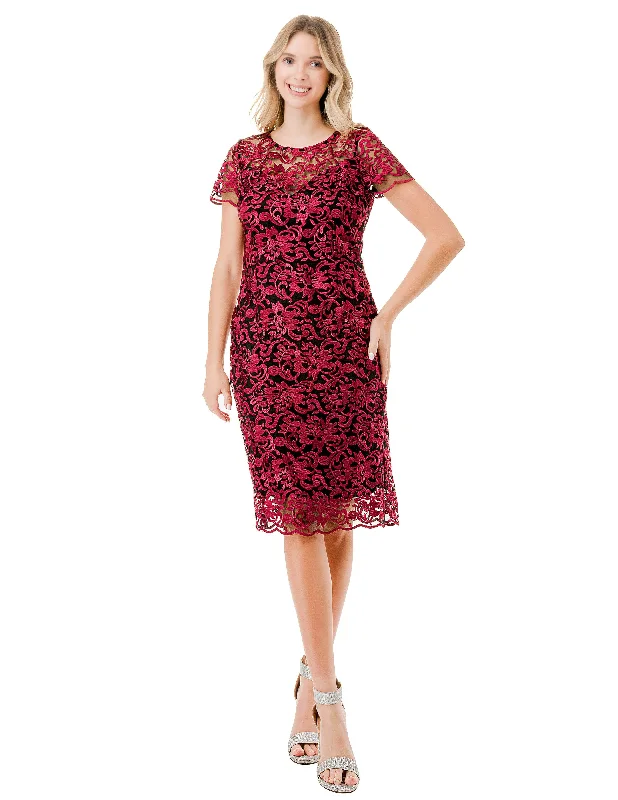 Plaid cocktail dresses with a flared skirt for a classic feelAspeed Design D713 - Short Sleeve Jewel Neck Knee Length Formal Dress Plaid cocktail dresses with a flared skirt for a classic feelAspeed Design D713 - Short Sleeve Jewel Neck Knee Length Formal Dress