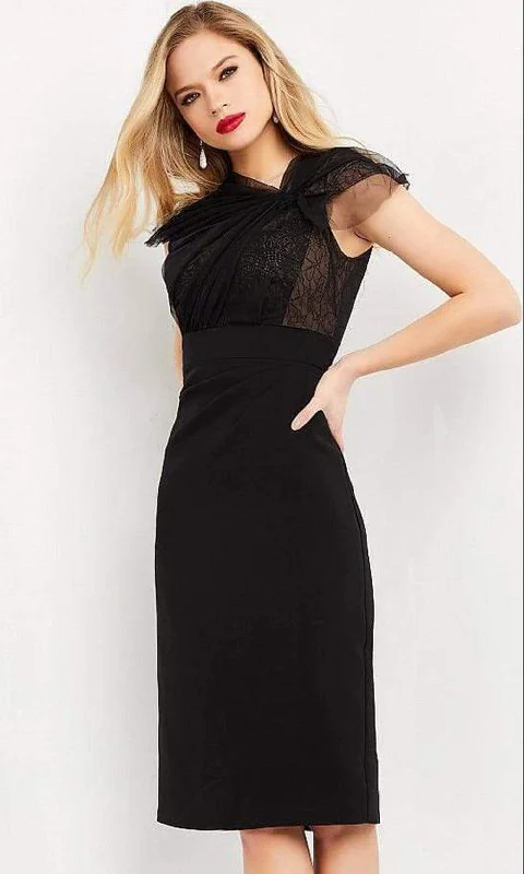 Cocktail dresses with a floral print and a peplum waistJovani - 05674 Asymmetric Lace High Waist Dress Cocktail dresses with a floral print and a peplum waistJovani - 05674 Asymmetric Lace High Waist Dress