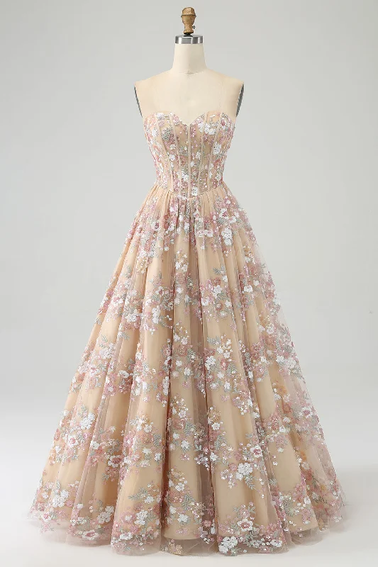 Cocktail dresses with a ruched bodice and spaghetti strapsLuxurious A Line Sweetheart Champagne Corset Prom Dress with Appliques Cocktail dresses with a ruched bodice and spaghetti strapsLuxurious A Line Sweetheart Champagne Corset Prom Dress with Appliques