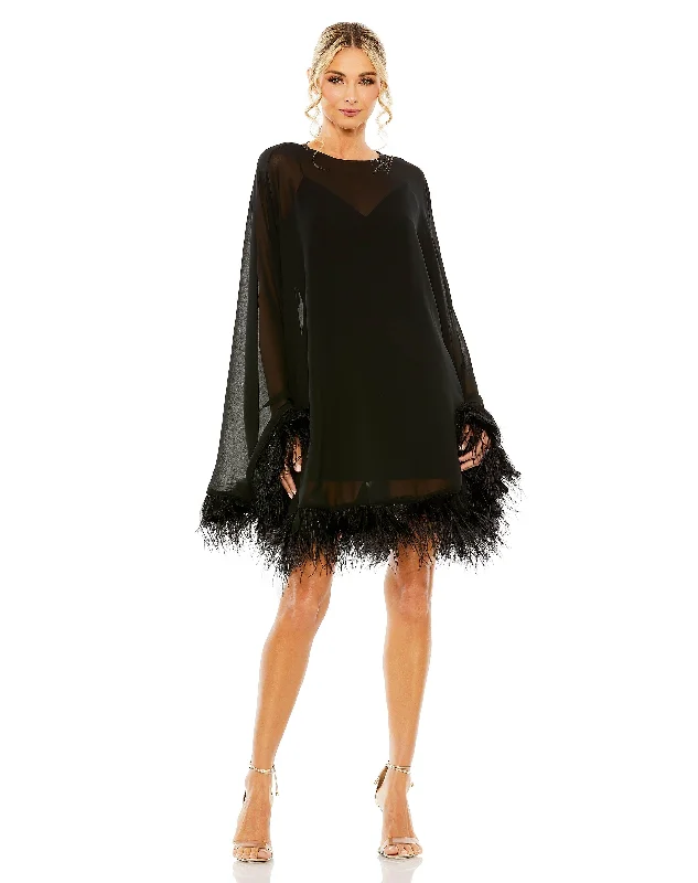 Cocktail dresses with a tassel - adorned belt and a sheath styleMac Duggal 11622 Long Sleeve Chiffon Cocktail Dress Cocktail dresses with a tassel - adorned belt and a sheath styleMac Duggal 11622 Long Sleeve Chiffon Cocktail Dress